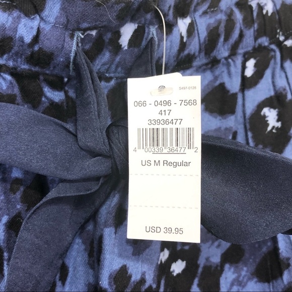 Aerie Cheetah Print Blue and Black Grey Lounge Sleep Pant NWT SZ M - Picture 8 of 12